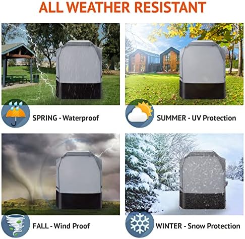 600D Oxford Heavy Duty BBQ Grill Cover 32Wx25Dx43H, Water Resistant - Image 2