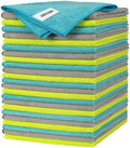 FIXSMITH Microfiber Cleaning Cloth - Pack of 24, Multi-Functional Cleaning Towels, Size: 12 x 16 in, Highly Absorbent Cleaning Rags, Lint-Free, Streak-Free Cleaning Cloths for Car Kitchen Home Office by FIXSMITH