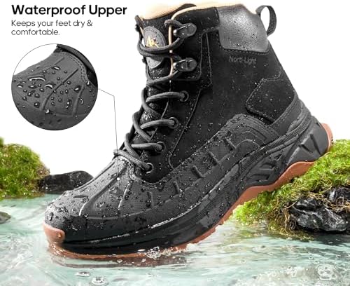 NORTIV 8 Women's Waterproof Hiking Boots Outdoor Trekking Camping Trail Hiking Boots - Image 3