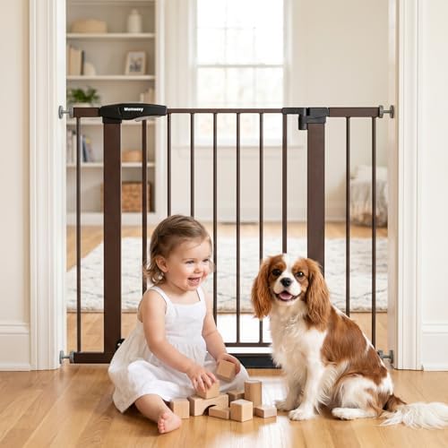 Baby Gate for Stairs, 29.7-40.6" Adjustable Dog Gate Indoor, No Drilling by Mumeasy-FocusonBabyPetSafetyGate
