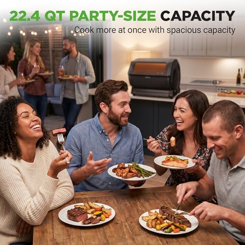 NutriChef Horizontal Rotating Shawarma Oven | Rotisserie, Shawarma & Kebab Machine | Includes Large 22.4 Quart Capacity, 3-Hour Timer & 6 Kebab Skewers | Ideal for Chicken,Turkey & Lamb | Black - Image 5