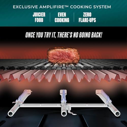 Charbroil Pro Series with Amplifire Technology 3-Burner Propane Gas Grill and Griddle Cabinet, Black - 463365124 - Image 5