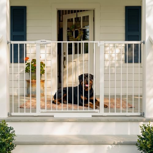 Mumeasy 36 in Tall 36-66 in Extra Wide Baby & Dog Gate for Doorways, White by Mumeasy-FocusonBabyPetSafetyGate