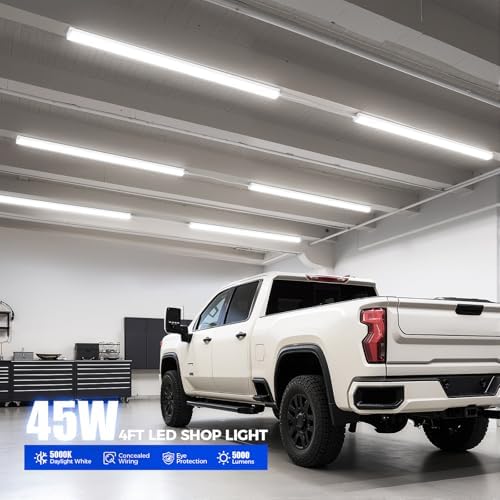 Barrina LED Shop Lights 4FT for Workshop, Garage, 45W 5000LM 5000K, 6 Packs - Image 2