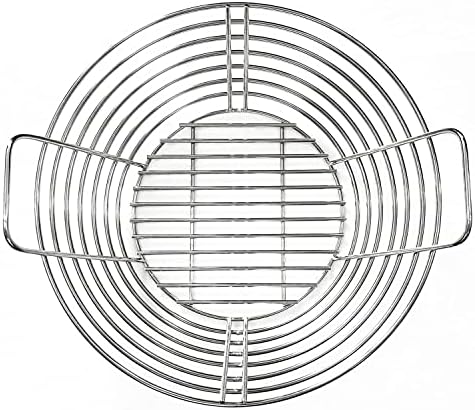 Lump Charcoal Fire Basket with Divider Stainless Steel Grill Ash Baskets Fits 18" Big Green Egg Accessories, Kamado Joe Classic Large Green Egg Basket Replacement - Image 6