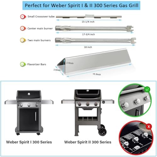 Spirit E310 Grill Parts Replacement Kit 7636 Flavorizer Bar 69787 Burner - Image 2
