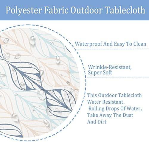 Outdoor Tablecloth with Umbrella Hole and Zipper, Patio Table Covers for Spring/Summer, Machine Washable Outdoor Party/Picnic Rectangle Table Cloth 60 x 84 in - Image 5