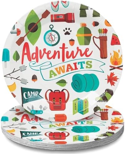 Fun Express Adventure Awaits Camp Party Dinner Plates, 8 Pieces by FunExpress
