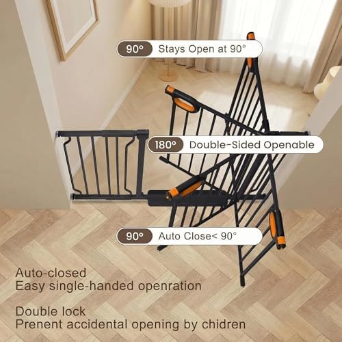 23.8-28.3 Inch Wide Small Narrow Baby Gate for Stairs - Image 2