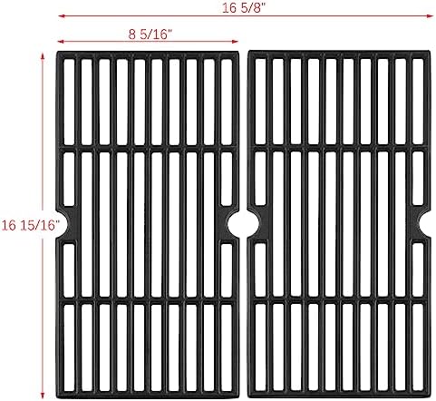 17 Inch Grates G460-0500-W1 463645015 Grill Replacement Parts for Charbroil Grill Grate 463633316 G517-0014-W1 463672416 463642116 463251414 463622515 463672016 463650413 Cast Iron Cooking Grates 2Pcs - Image 2