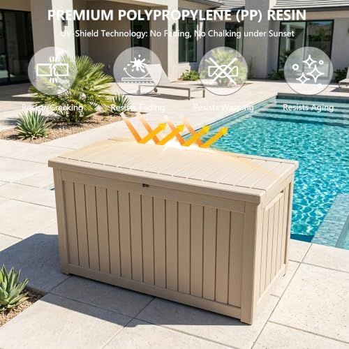 Outdoor Storage Box,270 Gallon Waterproof Deck Box [Upgraded 3.0] - Image 4