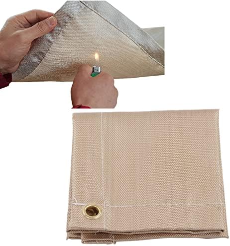 Fire Pit Mat 11.8 x 11.8in Fireproof Blanket Under Grill Mat by Hapivida