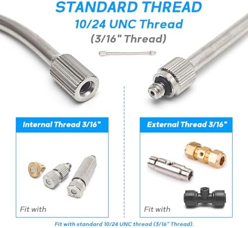 20Pack 5.6Inch Flexible Nozzle Extensions Brass Mist Rod for Misting System - Image 4
