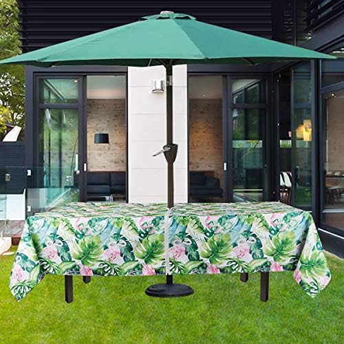 EHouseHome Outdoor Indoor 60x84 inch Rectangle Tablecloth with Umbrella Hole and Zipper, Waterproof Zippered Patio Cloths, Spring/Summer Table Covers for Backyard Circular Table/BBQs/Picnic - Image 2