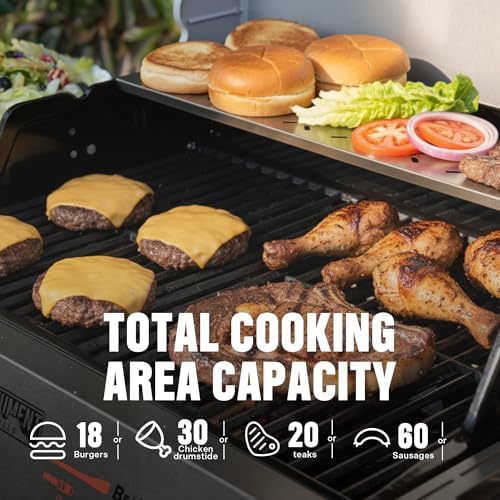Monument Grills 4 Burner Stainless Steel Propane Gas Grill Mesa 2, 525 sq.in, 37,000 BTU, Broil Zone, Foldable Side Shelves, Built in Thermometer, Fsst Assembly, with Smoker Box - Image 3