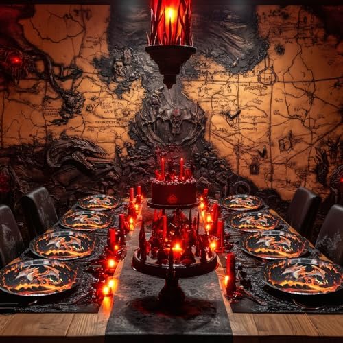 Dragon Party Decorations - Dragon Party Plates and Napkins for Kids Birthday Party, Serves 20 Guests - Image 4