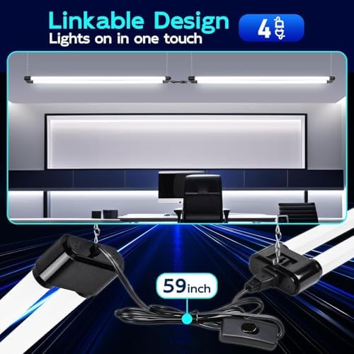 hykolity LED Shop Light 4FT 44W (300W Equivalent), 4600LM 5000K Daylight - Image 4