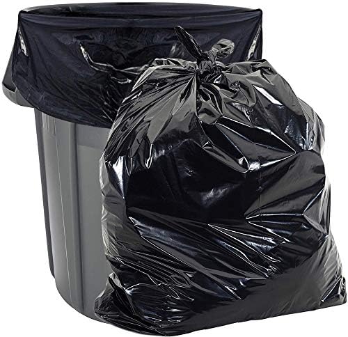 Aluf Plastics Heavy Duty 55 Gallon Trash Bags - (Value 50 Pack) - 1.5 MIL equivalent Industrial Strength Plastic 35" x 55" for 50-55 Gal Cans -Fits Toter, Rubbermaid Brute, Carlislie Bronco etc. by AlufPlastics