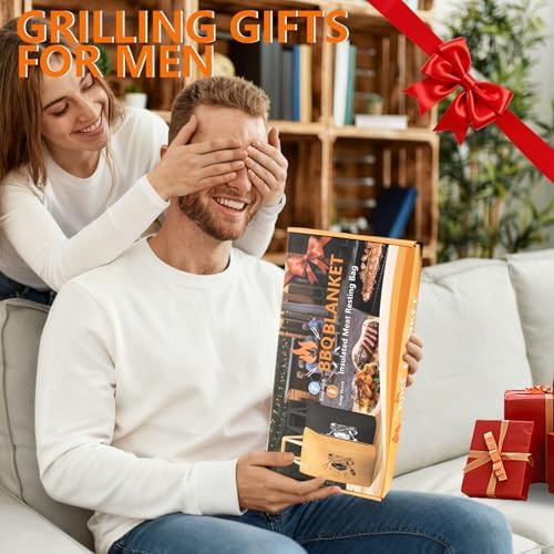 BBQ Blanket for Resting Meat,Barbecue Blanket for Resting Meat,21 Inch BBQ Blanket Meat Resting Bag,Reusable Smoker Grilling Meat Insulated Brisket Bag Grilling Gifts for Men(Gray-with Gift Box) - Image 2
