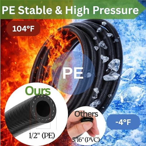 240FT Drip Irrigation System for Garden: Quick Connect 1/2" OD 5/16" ID PE Main Tubing Automatic Sprinkler Kit Adjustable Misting Part 1/4" Watering Hose for Outdoor Raised Bed Plants Flower Yard - Image 4
