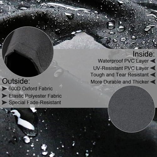 Weber Spirit and Spirit II 200 Series Grill Cover, 600D Heavy Duty Waterproof BBQ Grill Cover, 48 Inch 7138 Grill Cover for Weber Spirit II E210, Spirit E210 2 Burner Grillgas, All Weather Protection - Image 4