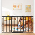 Extra Wide Baby Gate 53-62 Inch Black Walk THR Dog Gates Doorways House No Drill Pressure Mounted Auto Close Long Child Safety Gate for Kids and Pet by FlowerFrail