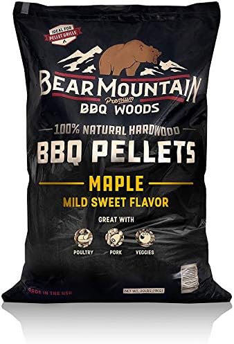 Bear Mountain All Natural Wood Pellets for Smoker, Grill & BBQ, 20 Lbs by BearMountainBBQ