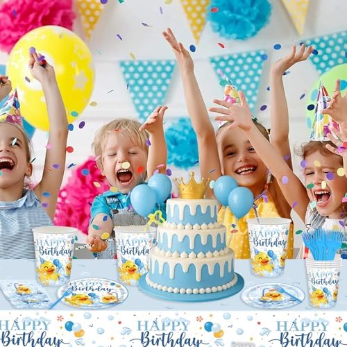 121PCS Duck Birthday Decorations Party Supplies for 24 Guests - Image 7