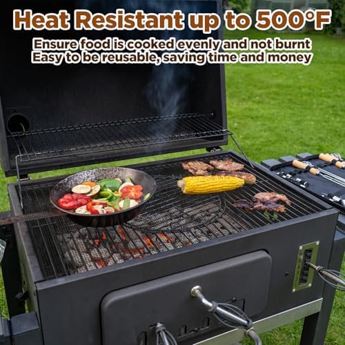 Grill Mesh Mat Set of 5 Non-Stick BBQ Grill Mats Reusable Grilling mat for Gas, Charcoal, Pellet, Oven & Air Fryer, 15.7 x 13 Inch - Image 6