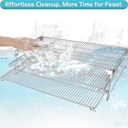 Jerky Racks for Traeger Smoker Woodridge Pro Beef Rack for Pit Boss Austin XL Parts Pellet Grill Large Smoking Accessories Cooling Warming Grate BBQ Accessories 29" Depth - Image 7