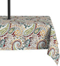 LVTXIII Rectangle Outdoor Tablecloth with Umbrella Hole and Zipper, Water-Repellent 60 x 84 Inch Patio Table Cover for Picnic, Garden, Backyard Dining, Vibrant Paisley by LVTXIII