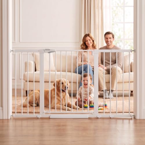 Mumeasy 29.7-57" Extra Wide Baby Gate,Dog Gate Indoor for Doorways & Stairs by Mumeasy-FocusonBabyPetSafetyGate