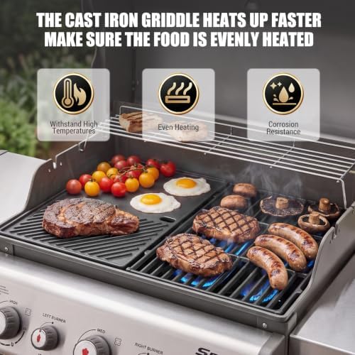 Grill Griddle and Grates for Weber Spirit 300 and II 300 Series Grills - Image 5