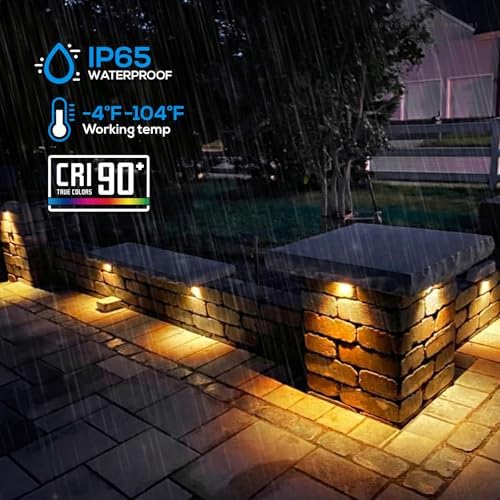 LEONLITE 8-Pack 4 Inch LED Hardscape Lighting, 1W/2W/3W, 2700K Soft White - Image 7