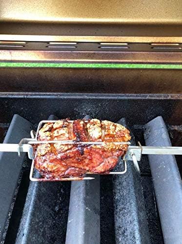 Universal 304 Stainless Steel 5/16" Square Rotisserie Spit Rod, 28-37" - Image 3
