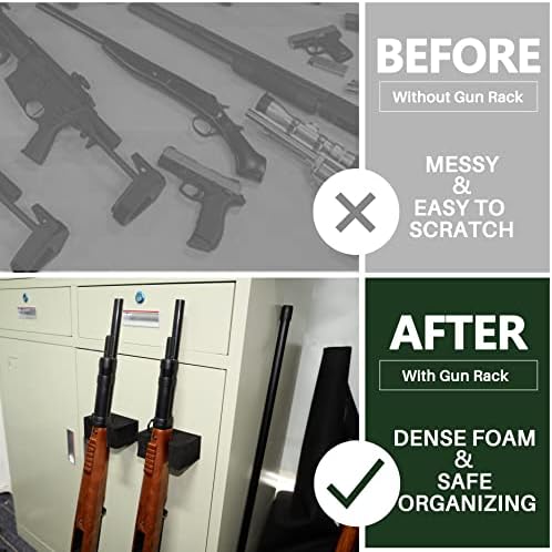 Adoreal 2 Pack Gun Rack for Gun Storage, Gun Safe Accessory for Rifles and Shotguns, Gun Holder in Gun Cabinet, Shotgun Rifle Rest, Foam Material with Magnetic Strip, Gifts for Hunters… - Image 2