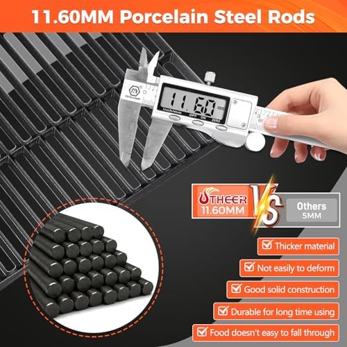 7637 Grill Grates for Weber Spirit E210 (2025 Models)17.5 Inch Grill Parts - Image 5