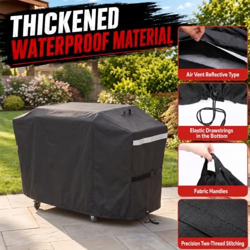 Utheer 600D Grill Cover for Weber Slate 30" Rust-Resistant Griddle 3400119 - Image 5