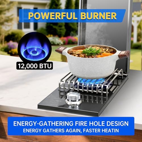 Built-in Side Burner for Outdoor Kitchen, Propane & Natural Gas, 304 SS - Image 3