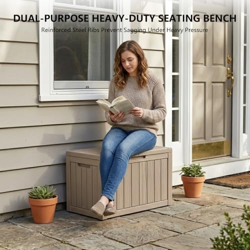 Outdoor Storage Box, 50 Gallon Waterproof Deck Box [Upgraded 3.0] - Image 6