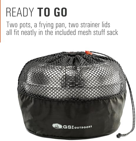 GSI Outdoors Glacier Stainless Base Camper Cookset, Medium & Large - Image 3