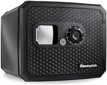 SentrySafe Fireproof and Waterproof Shelf Safe, Large Home or Office Safe with Dial Combination Lock and Override Key, 0.81 Cubic Feet, FPW082KSB by SentrySafe