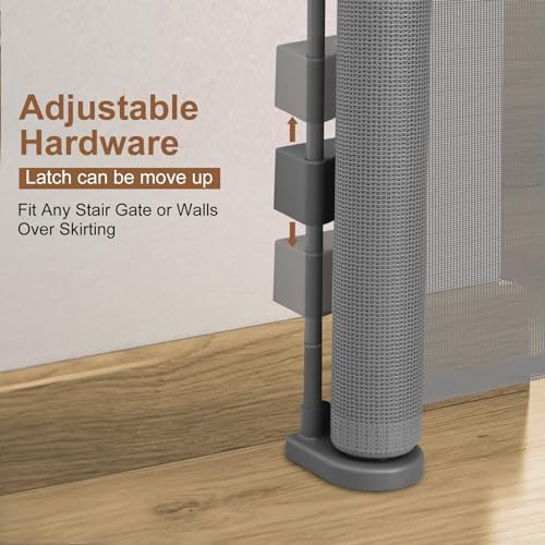 Miumoon 150 inch Reinforced Retractable Baby Gates 34 inch Tall - Image 6