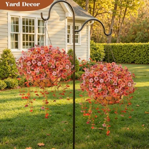 Alupssuc 4 PCS Fall Hanging Flowers Artificial for Outdoor Indoor Decor - Image 6