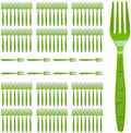 Kiwi Green Plastic Forks Heavy Duty, Disposable Party Supplies 104 PCS by FUEVING