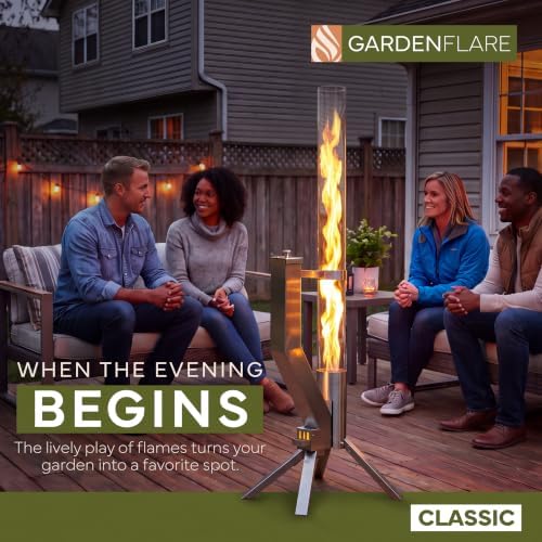 Wood Pellet Patio Heater & Pellet Fire Pit, Stainless Steel, 51in, Silver - Image 3