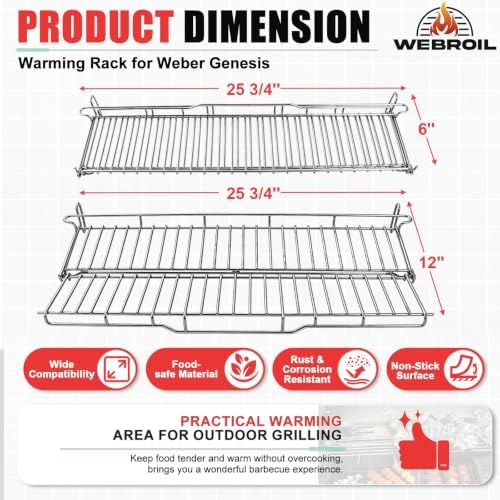 66044 Warming Rack for Weber GS4 Genesis II 300 Series E325 S335 Parts - Image 3