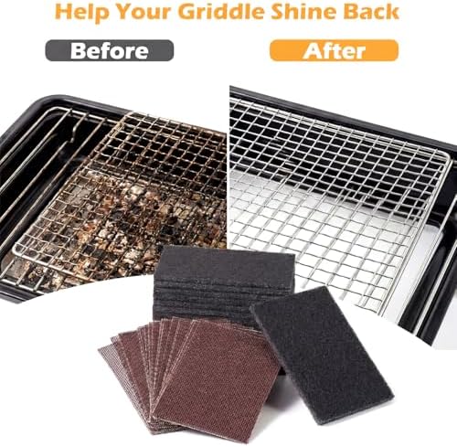 Reallnaive 50 Piece Griddle Cleaning Kit 35 Screens 15 Cleaning Pads Heavy-Duty Abrasive Mesh Pads for Flat Tops, Cast Iron, and Stainless Steel Griddle Clean Accessories Bundle - Image 5
