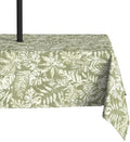 LVTXIII Rectangle Outdoor Tablecloth with Umbrella Hole and Zipper, Water-Repellent 60 x 84 Inch Patio Table Cover for Picnic, Garden, Backyard Dining, Tropical Leaf Green by LVTXIII