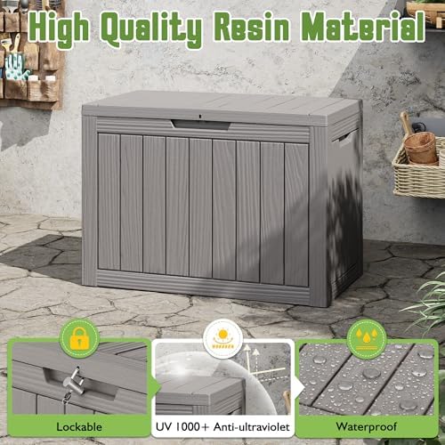 KAMABOKO Outdoor Storage Box, 55 Gallon Deck Box Outdoor Waterproof Patio - Image 3